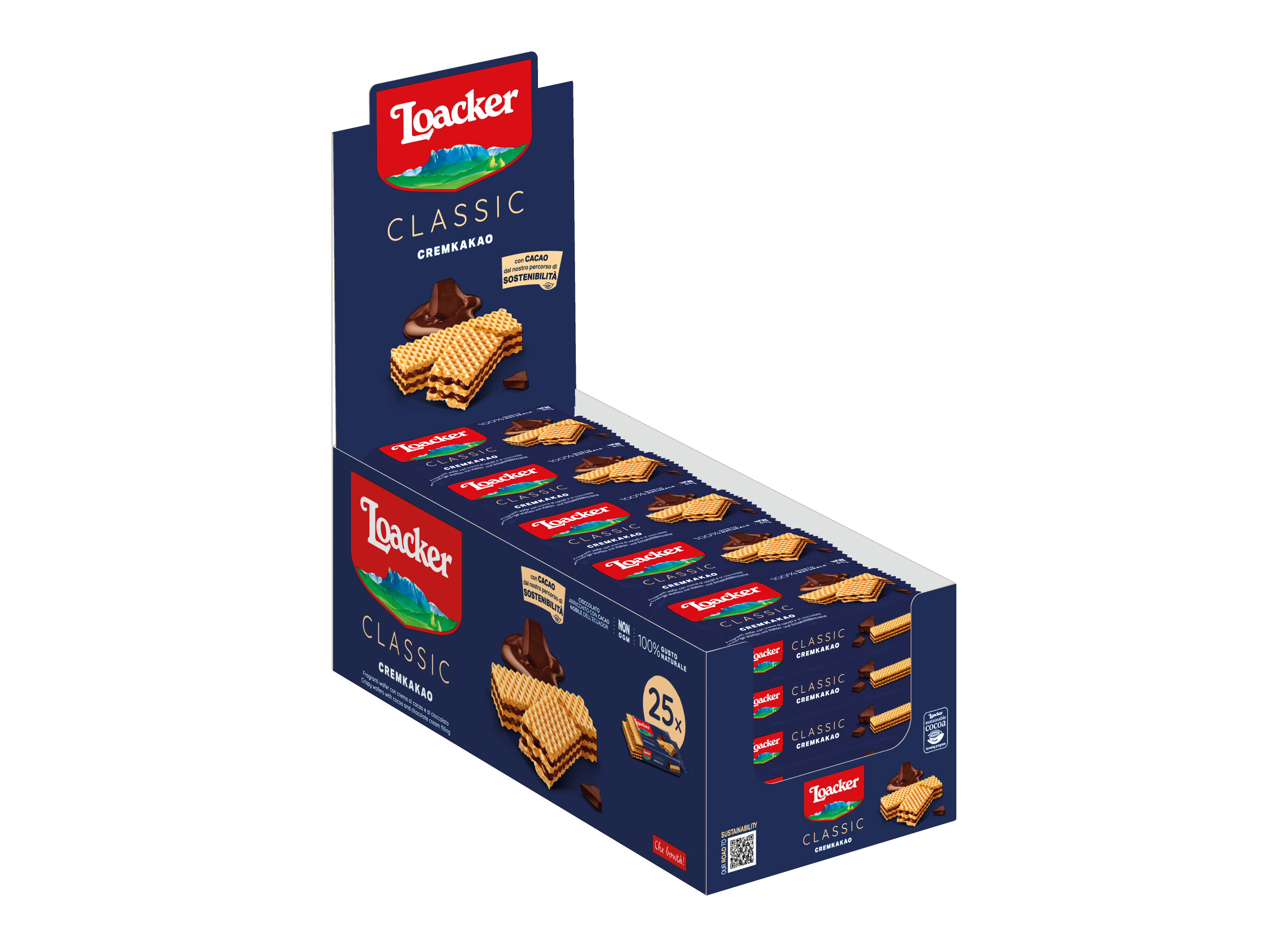 Loacker Cremkakao Wafer (Chocolate) 25x45g Case