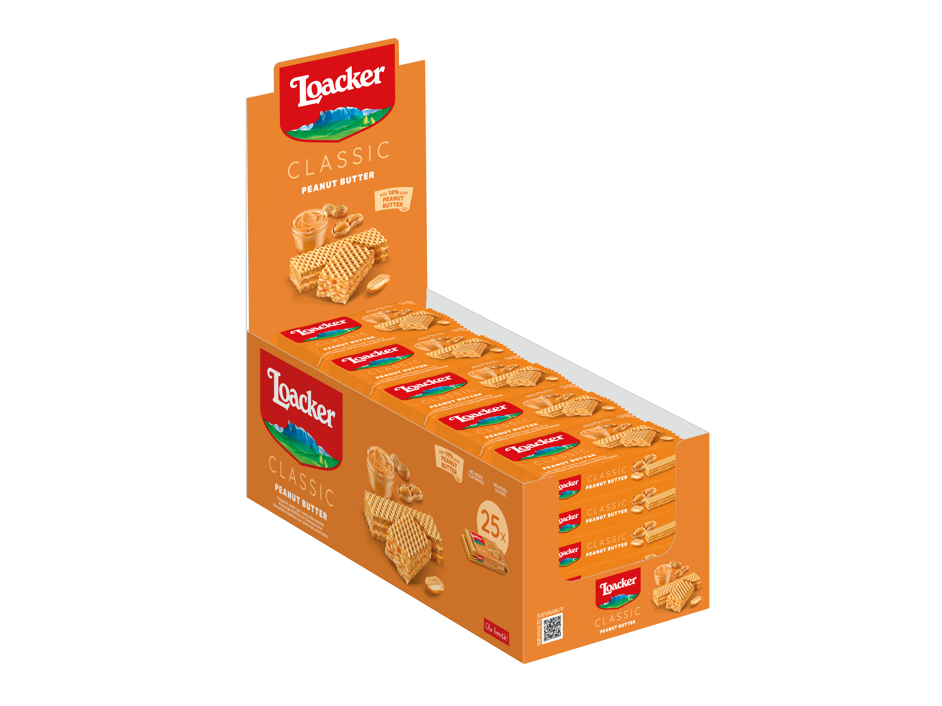Loacker Peanut Butter Wafer 25x45g Case