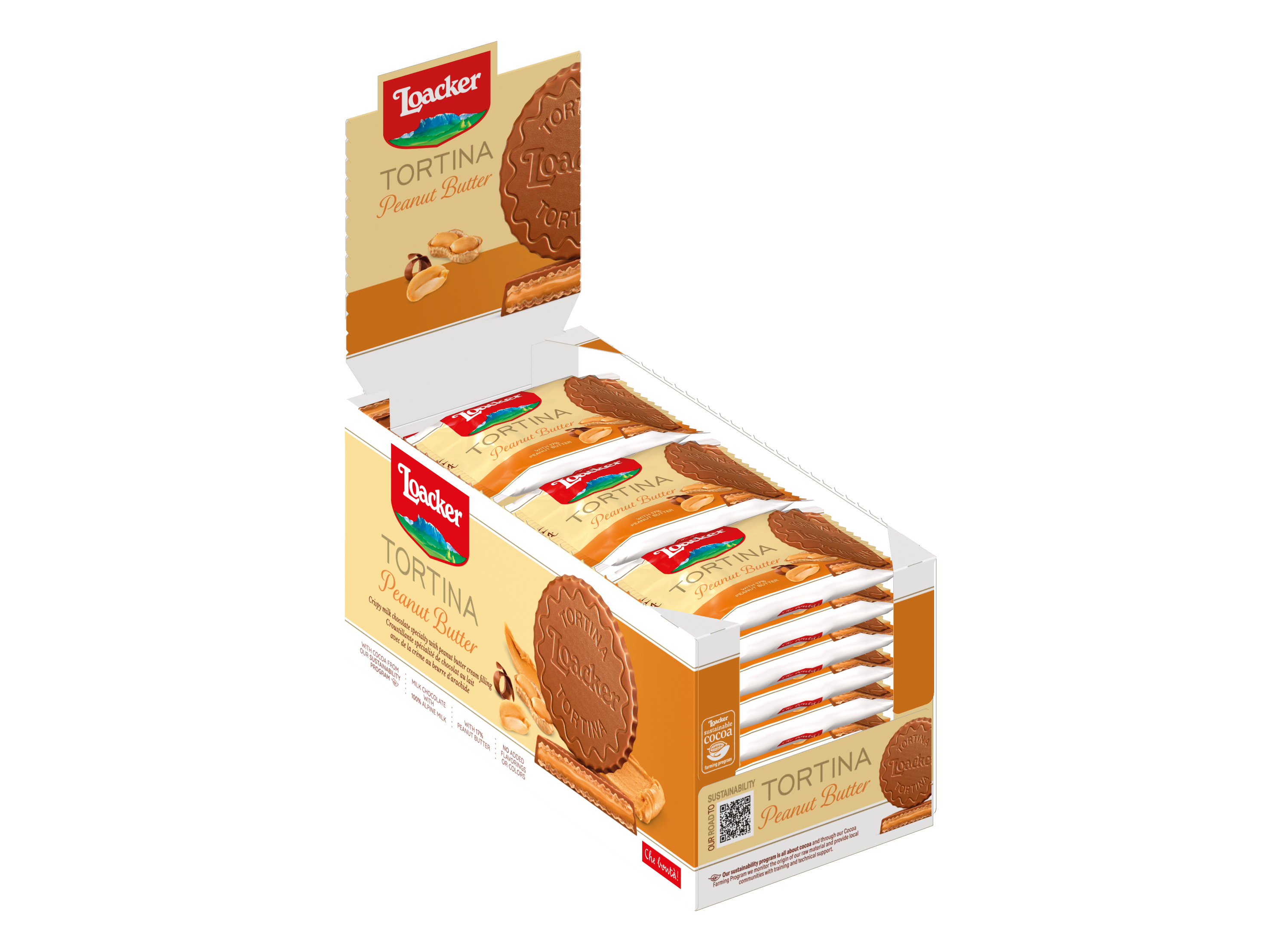 Tortina Peanut Butter Display 24x21g