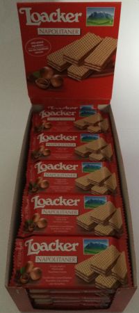 Loacker Napolitaner Wafer (Hazelnut) 25x45g Case