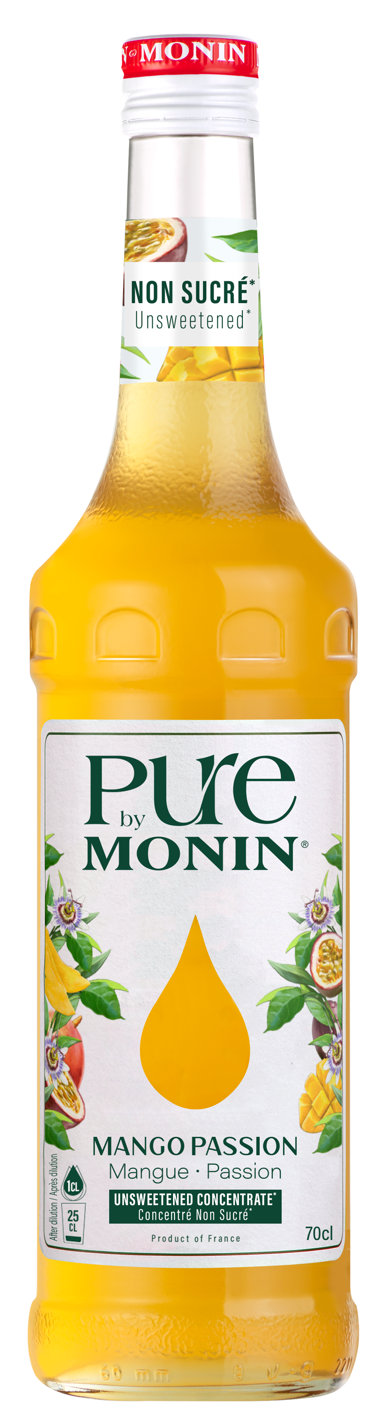 PURE by MONIN Mango Passion sugar-free concentrate 70cl