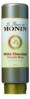 Monin White Chocolate Sauce 500ml - Sell by 28 April 2022